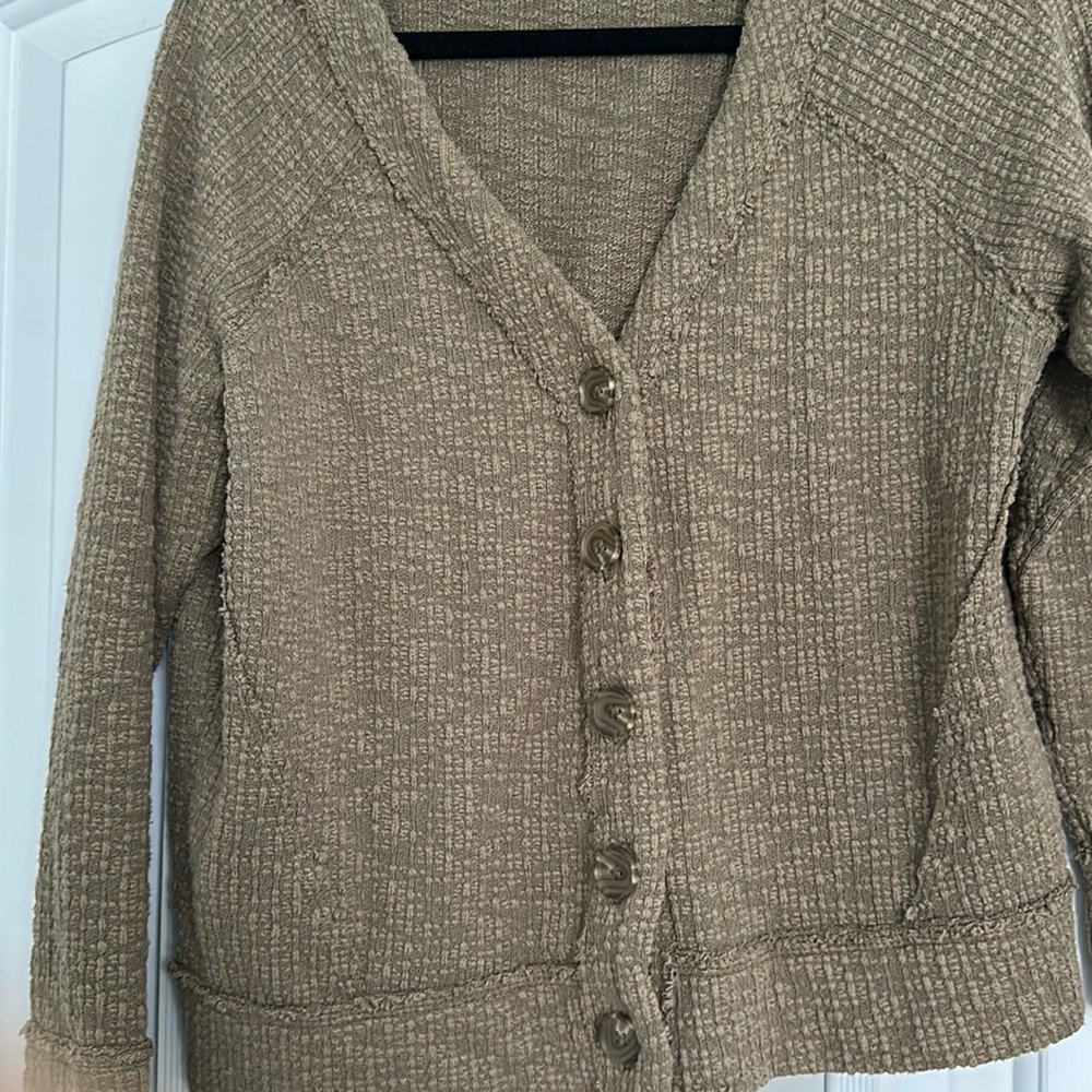 Distressed lightweight cardigan